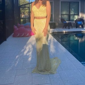 Sherri Hill gorgeous Beaded prom Dress Sz0 with alterations & bustle/handle NWT!